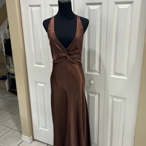 Brown Satin Gown